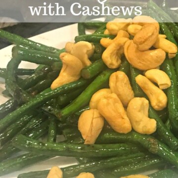 Chinese long beans with cashews