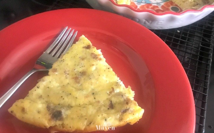 easy bacon and cheese frittata