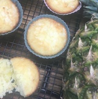 muffins and a pineapple